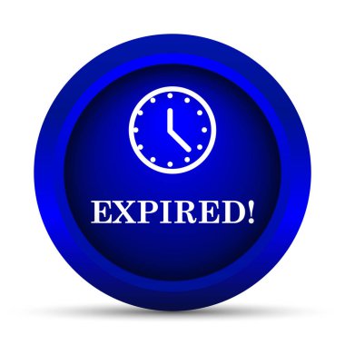 Süresi dolan simgesi. Beyaz arka plan üzerinde Internet düğmesi