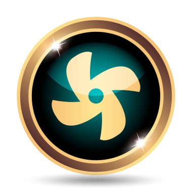 Fan simge. Beyaz arka plan üzerinde Internet düğmesi