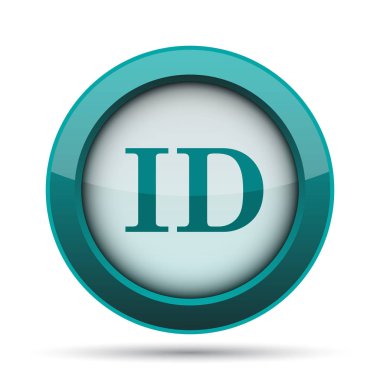 ID simgesi. Beyaz arka plan üzerinde Internet düğmesi