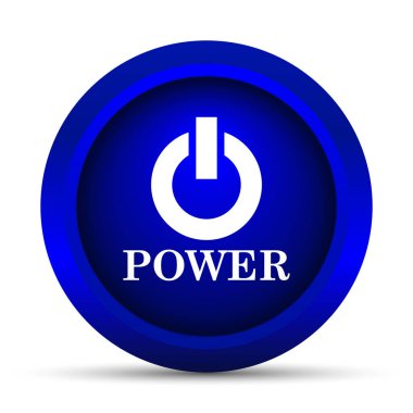 Güç düğmesi simgesi. Beyaz arka plan üzerinde Internet düğmesi