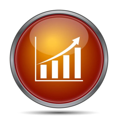 Grafik simgesini. Beyaz arka plan üzerinde Internet düğmesi