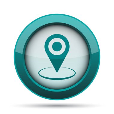 PIN konumu simgesi. Beyaz arka plan üzerinde Internet düğmesi