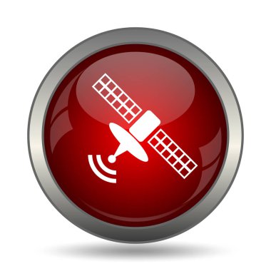 Anten simgesi. Beyaz arka plan üzerinde Internet düğmesi