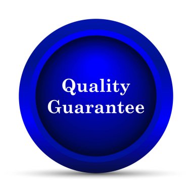 Kalite garantisi simgesi. Beyaz arka plan üzerinde Internet düğmesi