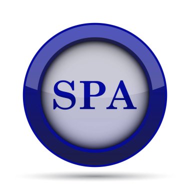 Spa simgesi. Beyaz arka plan üzerinde Internet düğmesi