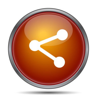 Sosyal Medya - bağlantı simgesi. Beyaz arka plan üzerinde Internet düğmesi