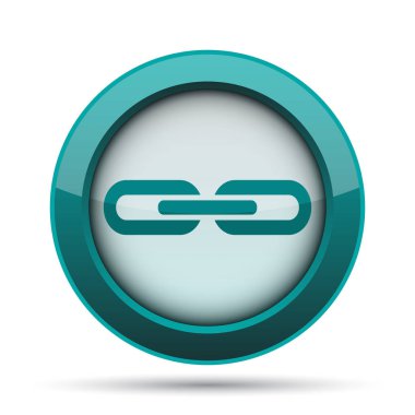 Bağlantı simgesini. Beyaz arka plan üzerinde Internet düğmesi