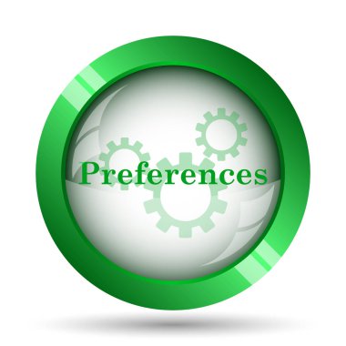 Tercihler simgesi. Beyaz arka plan üzerinde Internet düğmesi