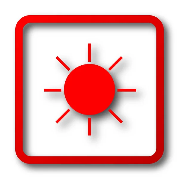 Значок Сонця Інтернет Кнопки Білому Тлі — стокове фото