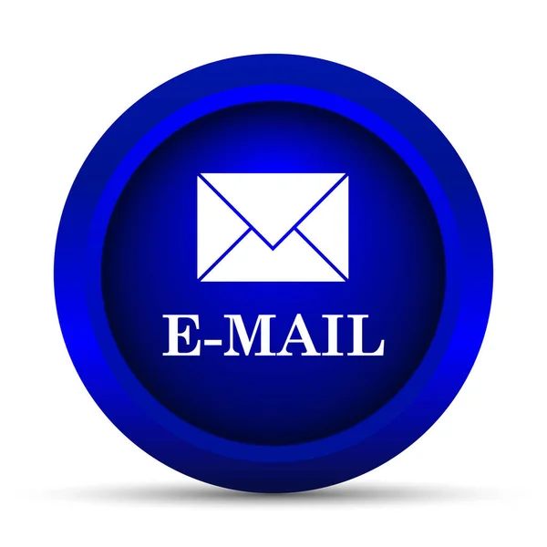 Icona Mail Pulsante Internet Sfondo Bianco — Foto Stock