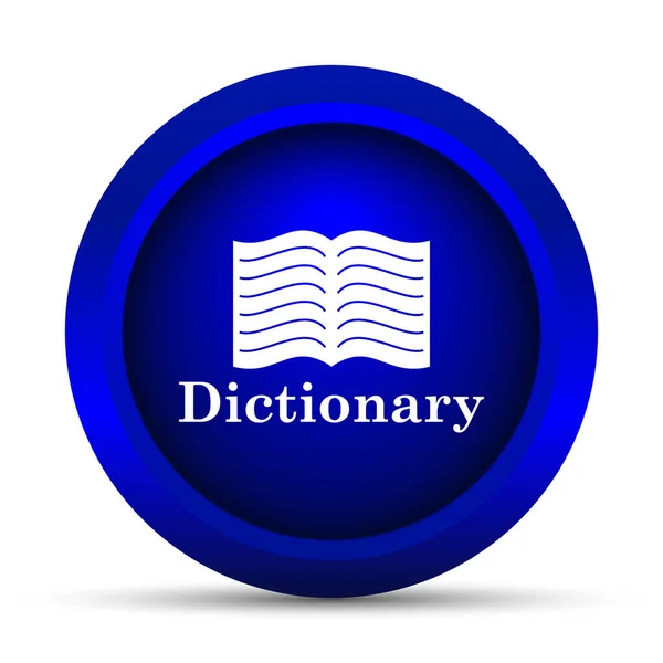 Dictionary Icon Internet Button White Background — Stock Photo, Image