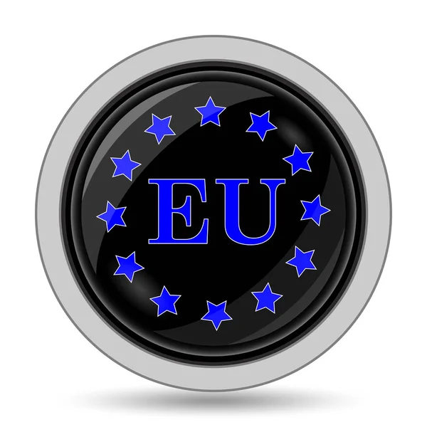 European Union Icon Internet Button White Background — Stock Photo, Image