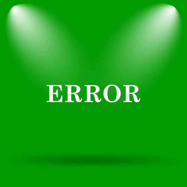 Icono Error Botón Internet Sobre Fondo Verde — Foto de Stock