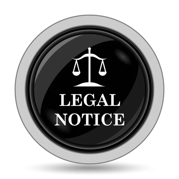 Legal Notice Icon Internet Button White Background — Stock Photo, Image