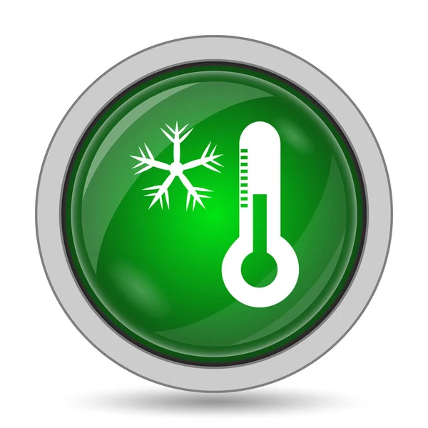 Śnieżynka z ikonę termometr — Zdjęcie stockowe