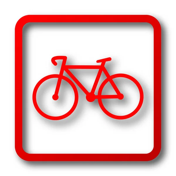 Het Pictogram Van Fiets Internet Knop Witte Achtergrond — Stockfoto