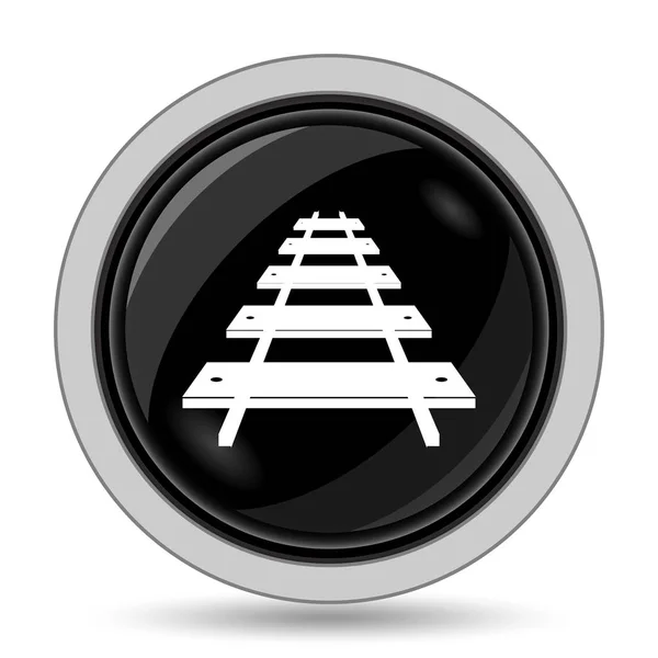 Eisenbahn Symbol Internet Taste Auf Weißem Hintergrund — Stockfoto