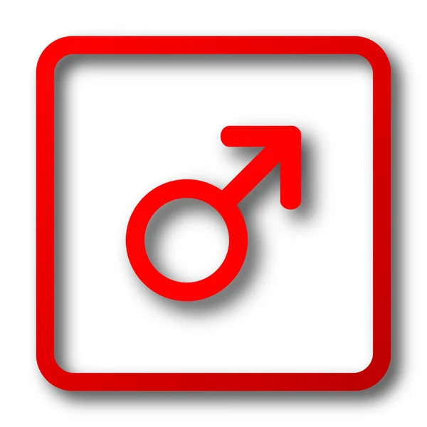 Icono Signo Masculino Botón Internet Sobre Fondo Blanco —  Fotos de Stock