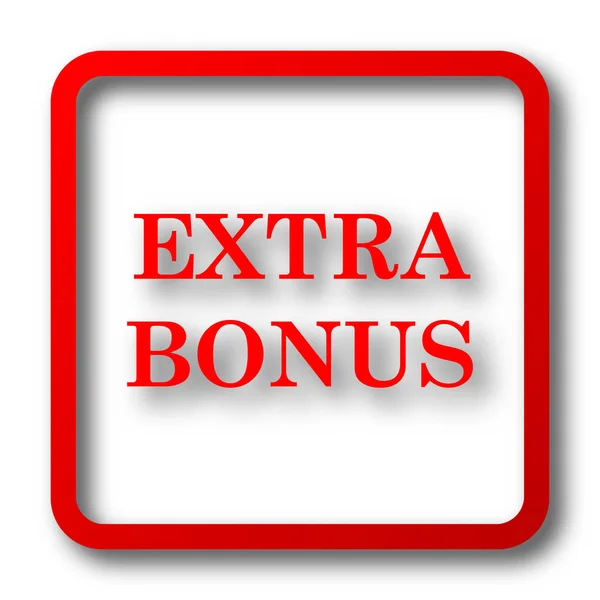 Extra Bonus Icon Internet Button White Background — Stock Photo, Image