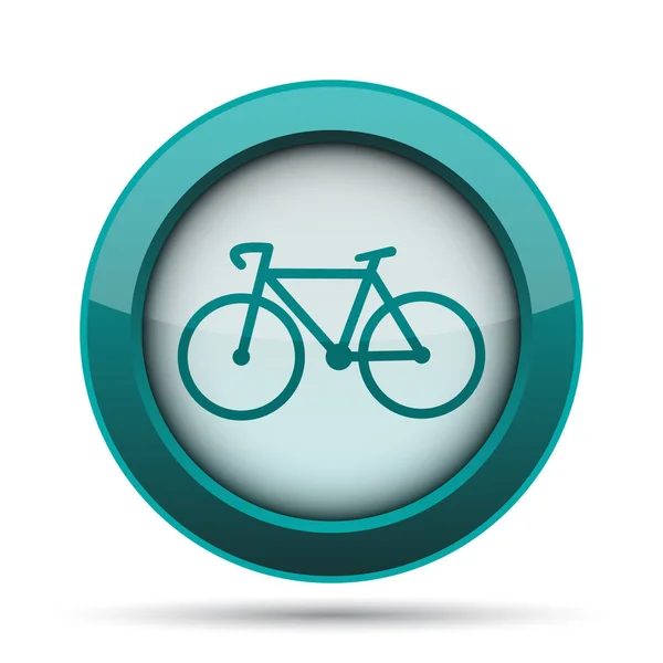 Het Pictogram Van Fiets Internet Knop Witte Achtergrond — Stockfoto