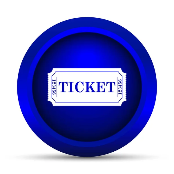 Cinema ticket icon. Internet button on white background