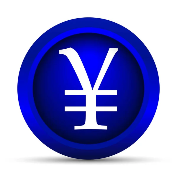 Icono Yen Botón Internet Sobre Fondo Blanco —  Fotos de Stock