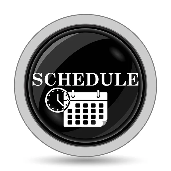 Schedule icon. Internet button on white background