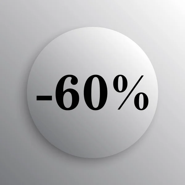 60 procent korting pictogram — Stockfoto
