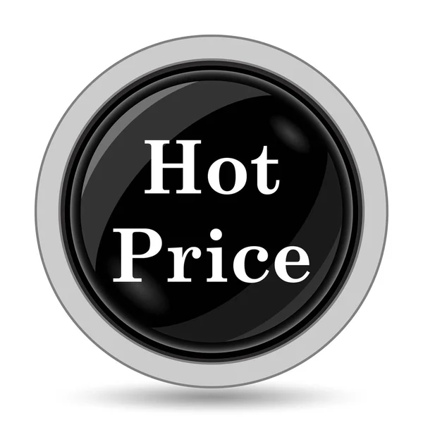 ホット価格アイコン 白い背景の上のインター ネット ボタン — ストック写真