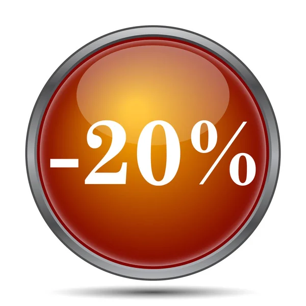 20 percentenkorting pictogram — Stockfoto