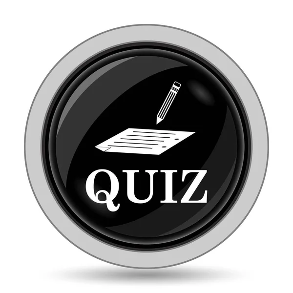 Quiz Icon Internet Button White Background — Stock Photo, Image