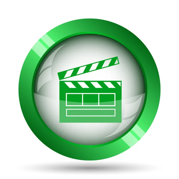 Pictogram Van Film Internet Knop Witte Achtergrond — Stockfoto