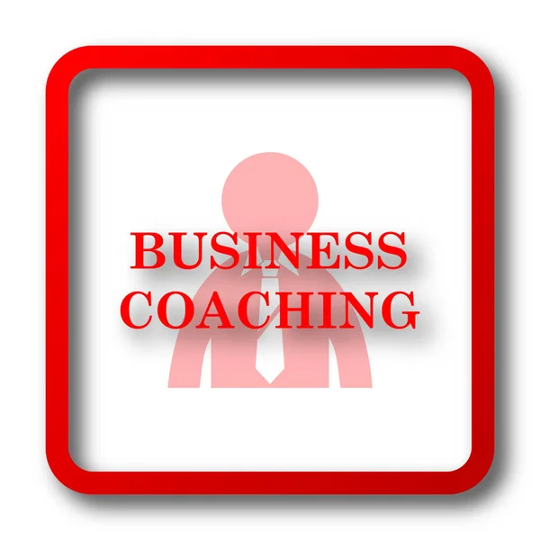 Business Coaching Ikone Internet Taste Auf Weißem Hintergrund — Stockfoto