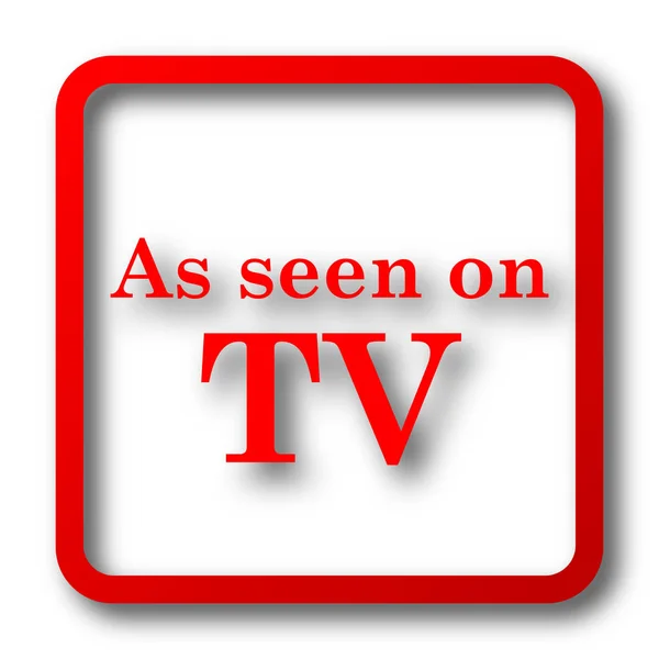 Jak Widać Ikonę Telewizora Przycisk Internet Białym Tle — Zdjęcie stockowe
