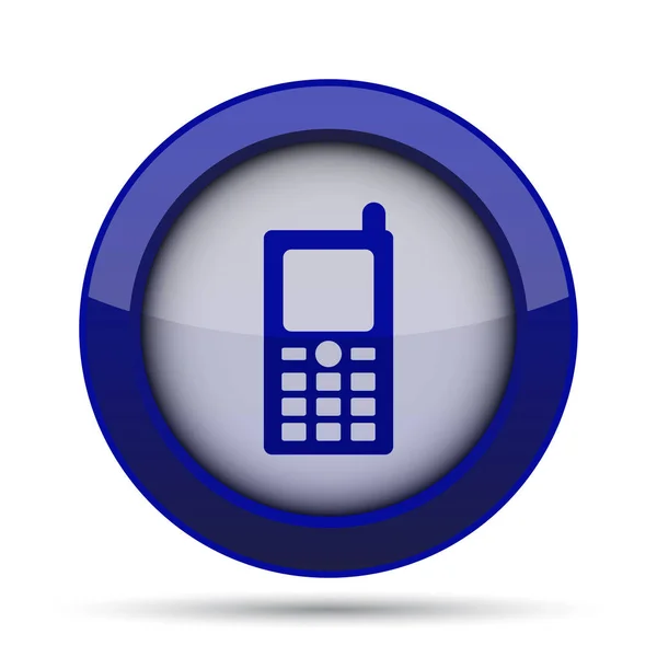 Значок Мобільного Телефону Інтернет Кнопка Білому Фоні — стокове фото