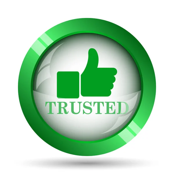 Trusted icon. Internet button on white background