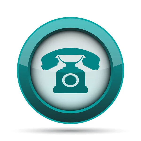 電話のアイコン 白い背景の上のインター ネット ボタン — ストック写真