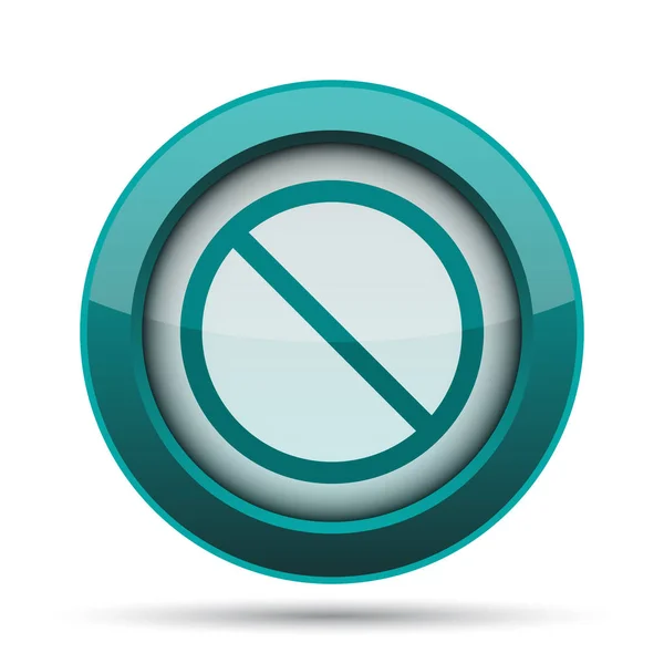 Forbidden Icon Internet Button White Background — Stock Photo, Image