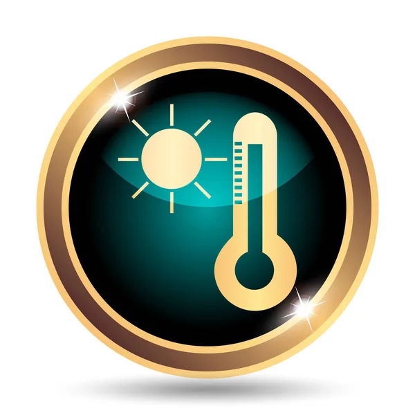 Solen och termometern ikonen — Stockfoto