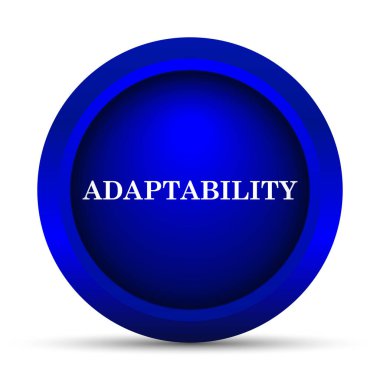 Adaptasyon simgesi. Beyaz arka plan üzerinde Internet düğmesi