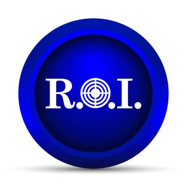 Yatırım getirisi simgesi. Beyaz arka plan üzerinde Internet düğmesi