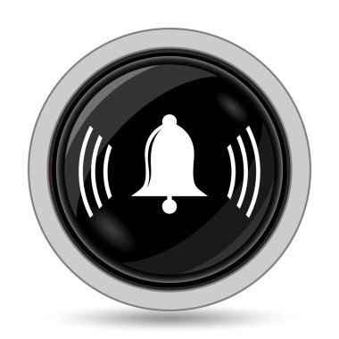 Zil simgesini. Beyaz arka plan üzerinde Internet düğmesi