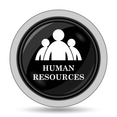 İnsan kaynakları simgesi. Beyaz arka plan üzerinde Internet düğmesi