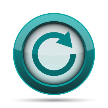 Bir ok simgesi yeniden yükleyin. Beyaz arka plan üzerinde Internet düğmesi