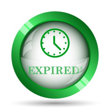 Süresi dolan simgesi. Beyaz arka plan üzerinde Internet düğmesi