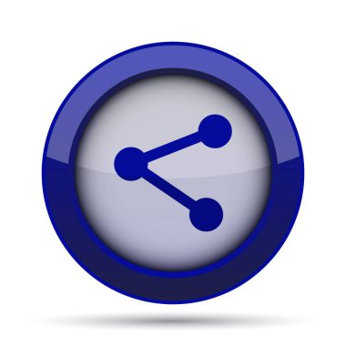 Sosyal Medya - bağlantı simgesi. Beyaz arka plan üzerinde Internet düğmesi