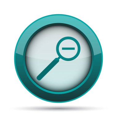 Simge zoom. Beyaz arka plan üzerinde Internet düğmesi