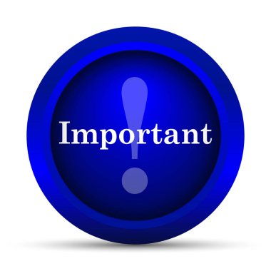 Önemli simgesi. Beyaz arka plan üzerinde Internet düğmesi