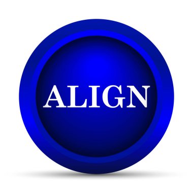 Simge hizalayın. Beyaz arka plan üzerinde Internet düğmesi