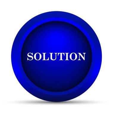 Çözüm simgesi. Beyaz arka plan üzerinde Internet düğmesi